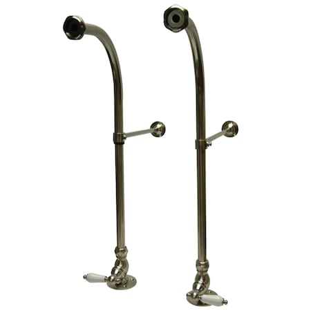 Kingston Brass Rigid FreestAnd Supplies W/ Stops, Brushed Nickel CC458PL